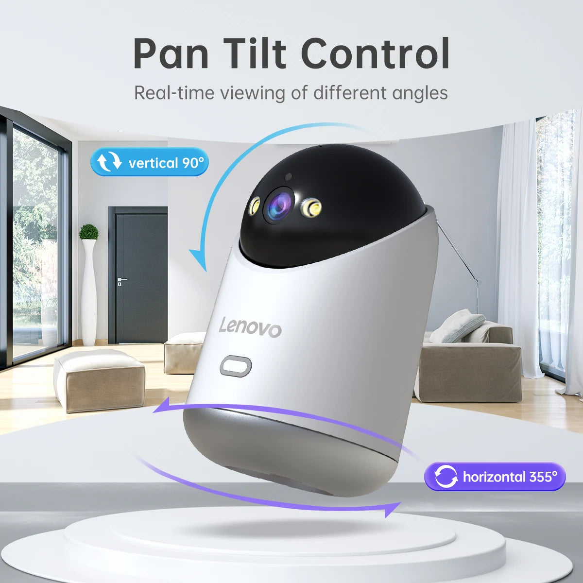 Caméra WiFi Lenovo 5MP – Surveillance Intérieure Intelligente HD