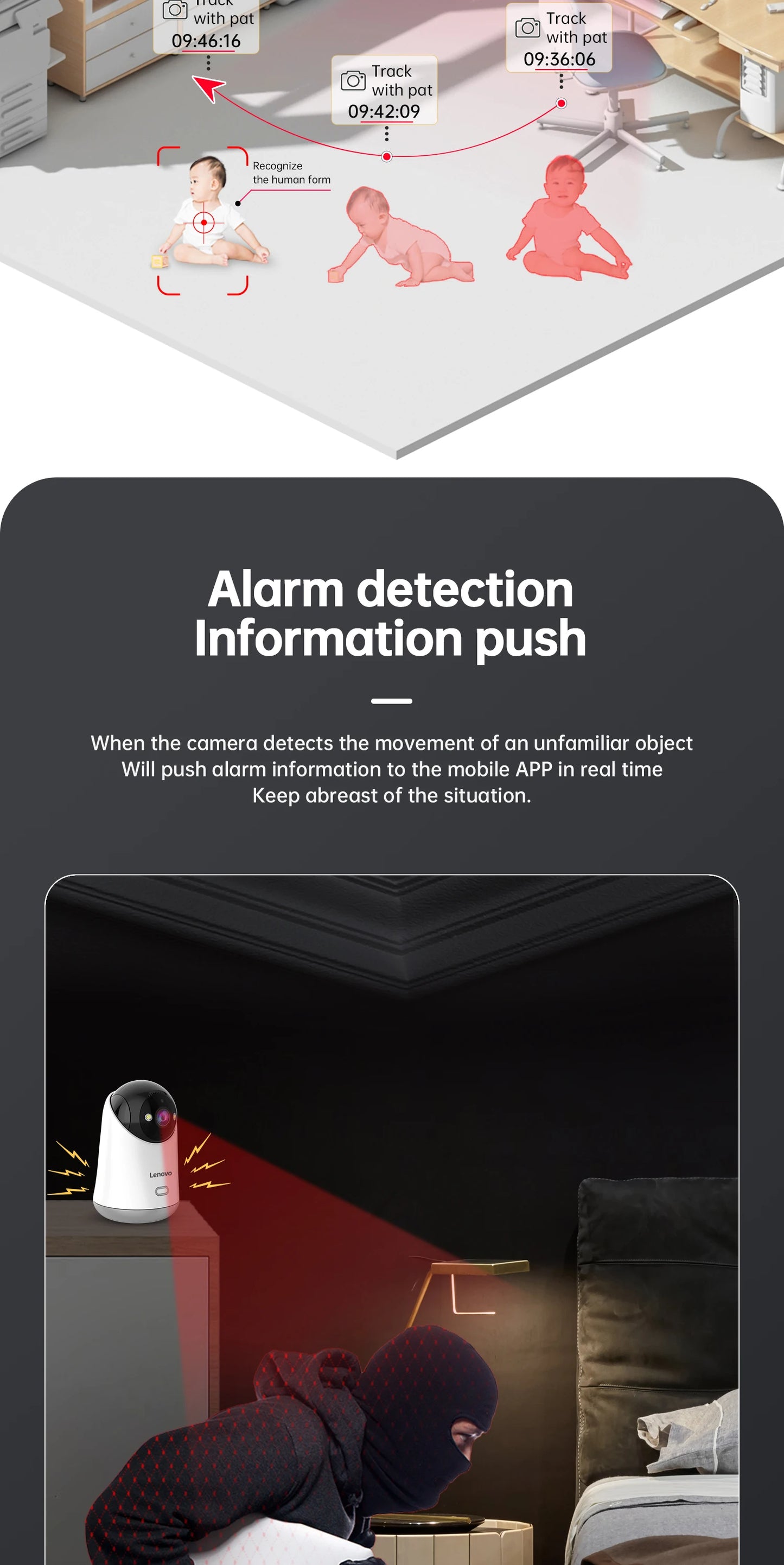 Caméra WiFi Lenovo 5MP – Surveillance Intérieure Intelligente HD