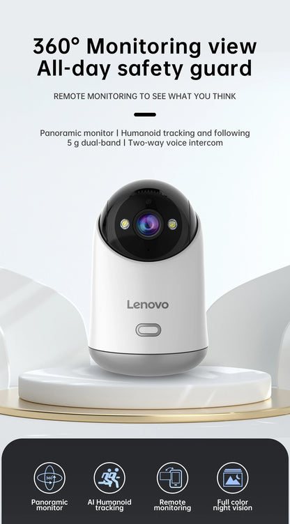 Caméra WiFi Lenovo 5MP – Surveillance Intérieure Intelligente HD