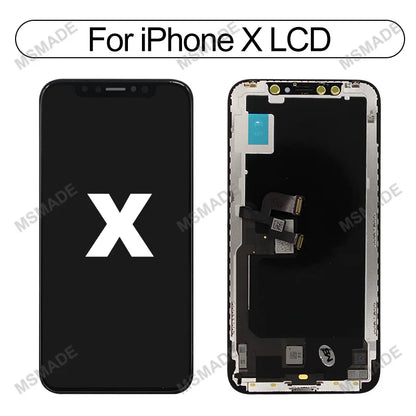 Ecran LCD/OLED Remplacement iPhone 6 6s 7 8 X XR XS 11 12 13 14 15 Mini Pro Max