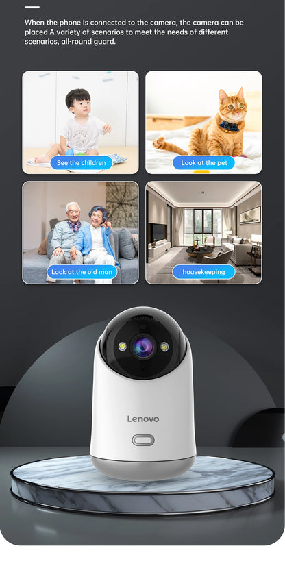 Caméra WiFi Lenovo 5MP – Surveillance Intérieure Intelligente HD