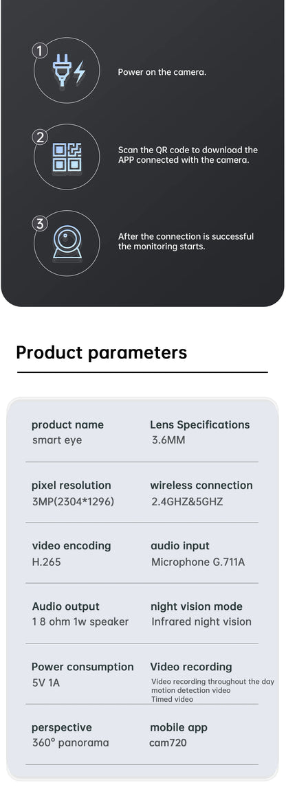 Caméra WiFi Lenovo 5MP – Surveillance Intérieure Intelligente HD