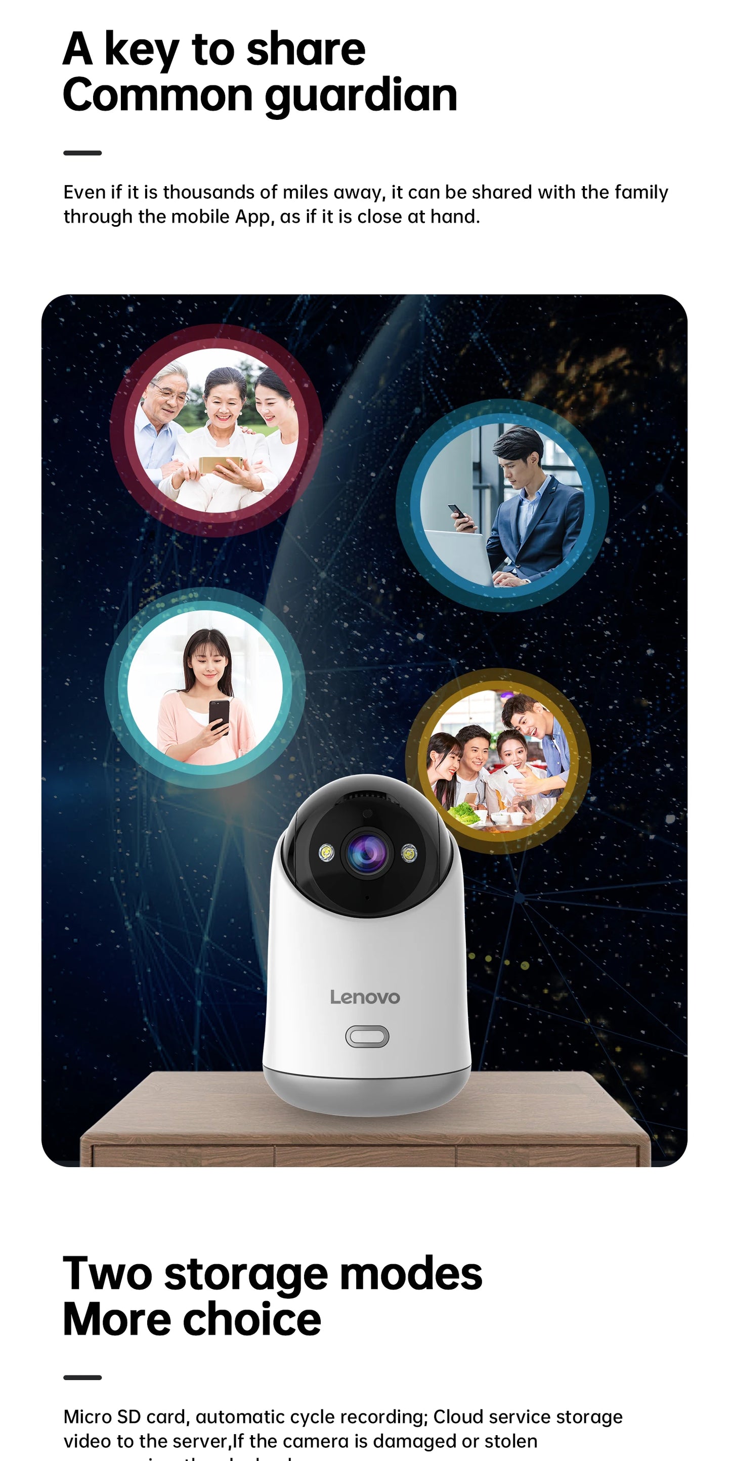 Caméra WiFi Lenovo 5MP – Surveillance Intérieure Intelligente HD