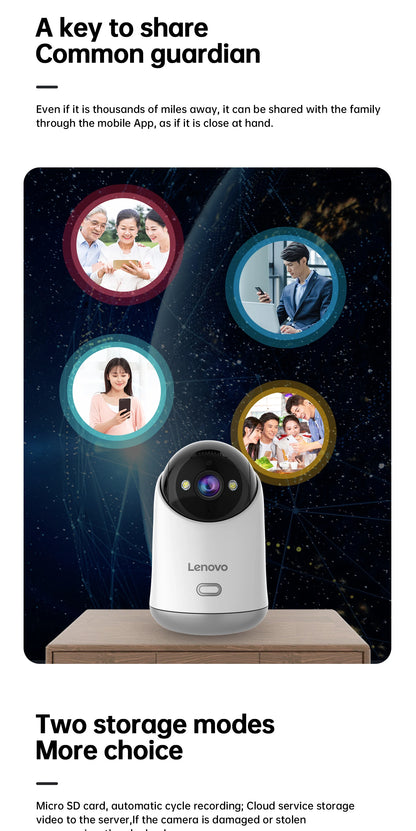 Caméra WiFi Lenovo 5MP – Surveillance Intérieure Intelligente HD