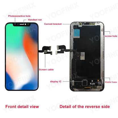 Ecran LCD/OLED Remplacement iPhone 6 6s 7 8 X XR XS 11 12 13 14 15 Mini Pro Max