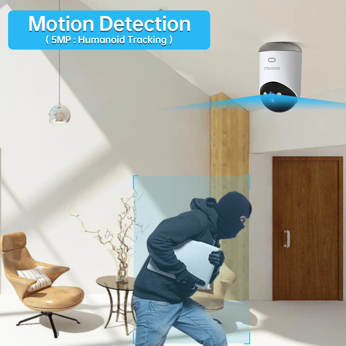 Caméra WiFi Lenovo 5MP – Surveillance Intérieure Intelligente HD