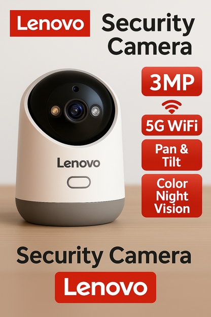 Caméra WiFi Lenovo 5MP – Surveillance Intérieure Intelligente HD